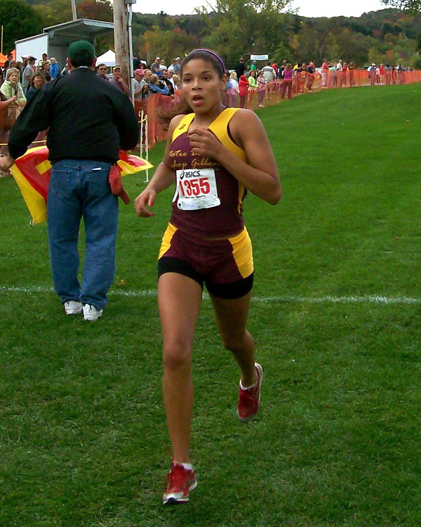 Image of the Dave D'Alessandro Girls Varsity race winner Talya Williams from Notre Dame-Bishop Gibbons