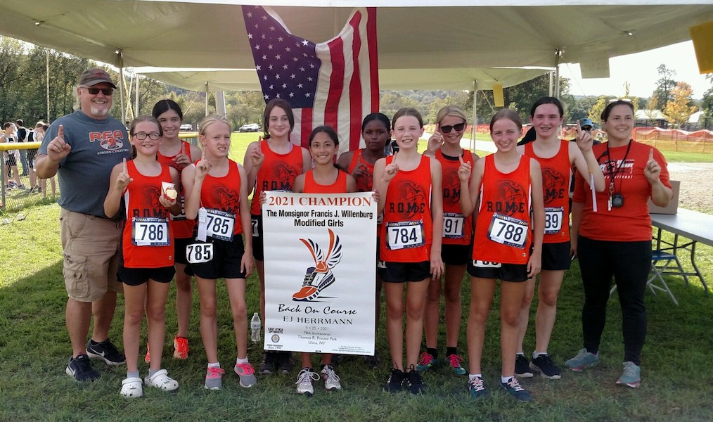 Image of the Monsignor Francis J. Willenburg Girls Modified winning team Rome Free Academy